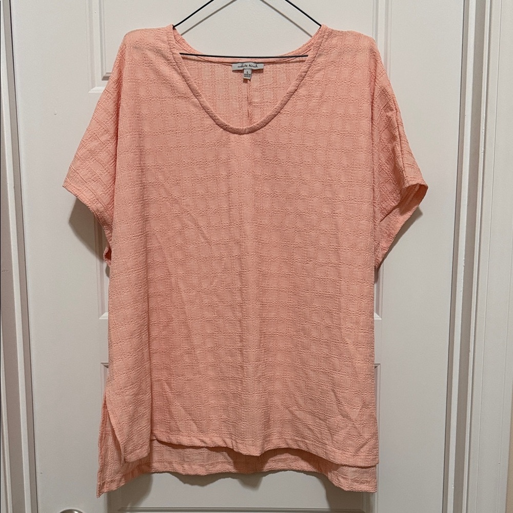 White Birch Coral Short Sleeve Women's Top